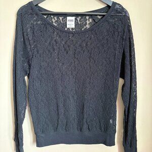 PINK Lace Long Sleeve Shirt